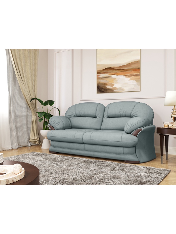 Диван прямой «Квин 6», пружинная «змейка», раскладушка «Седофлекс», цвет серо – голубой newtone aqwa blue