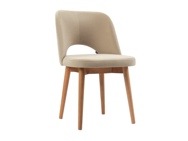 Стул Лидс Велюр Бежевый/Натуральный
