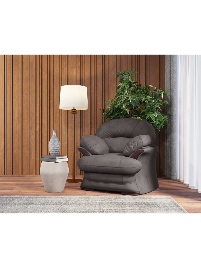 Кресло «Квин 6», пружинный блок «змейка», цвет серый dacota 10