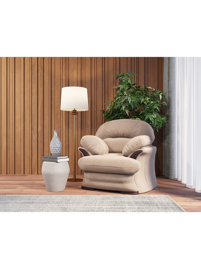 Кресло «Квин 6», пружинный блок «змейка», цвет бежевый luma 03