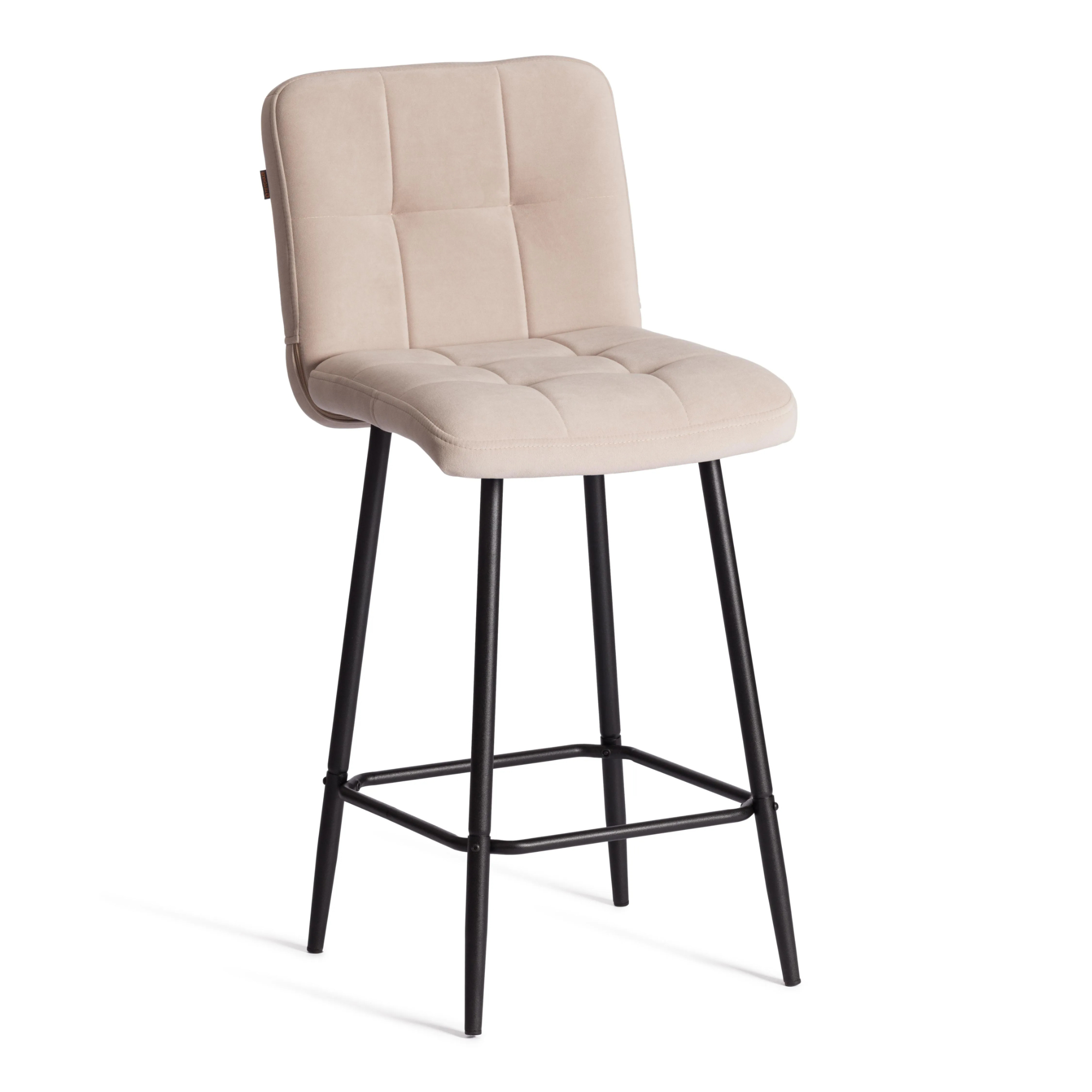 Полубарный стул TC Medeo/Медео велюр, бежевый, 7, 42х56х102 см