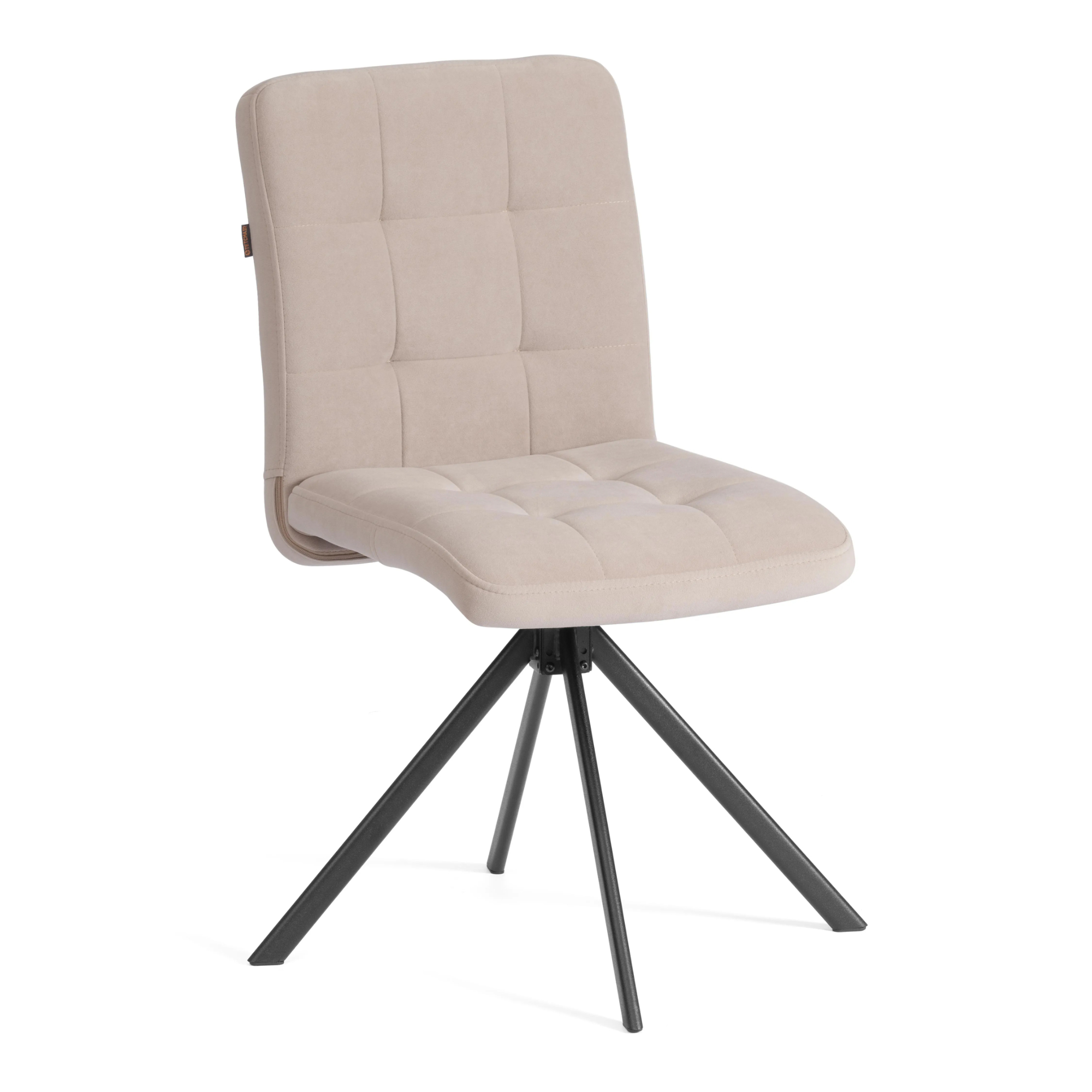 Стул обеденный TC Medeo поворотный механизм 360, велюр, бежевый, 7