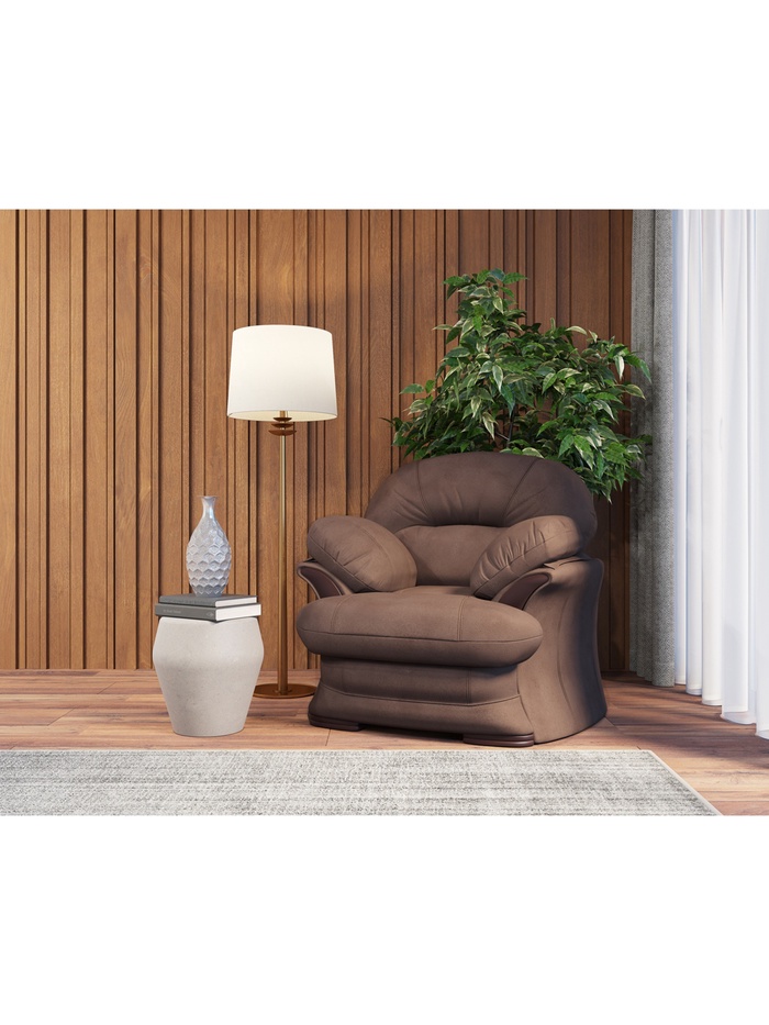 Кресло «Квин 6», пружинный блок «змейка», цвет тёмно – коричневый dacota 06