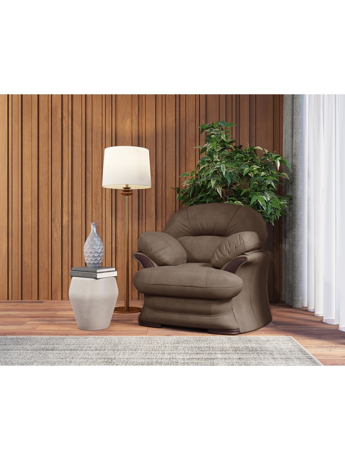 Кресло «Квин 6», пружинный блок «змейка», цвет коричневый dacota 05