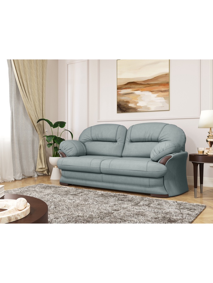 Диван прямой «Квин 6», пружинная «змейка», без механизма, цвет серо – голубой newtone aqwa blue