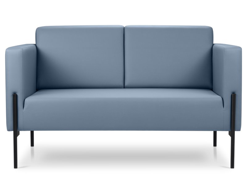 Диван прямой Боско-2 Экокожа Синий